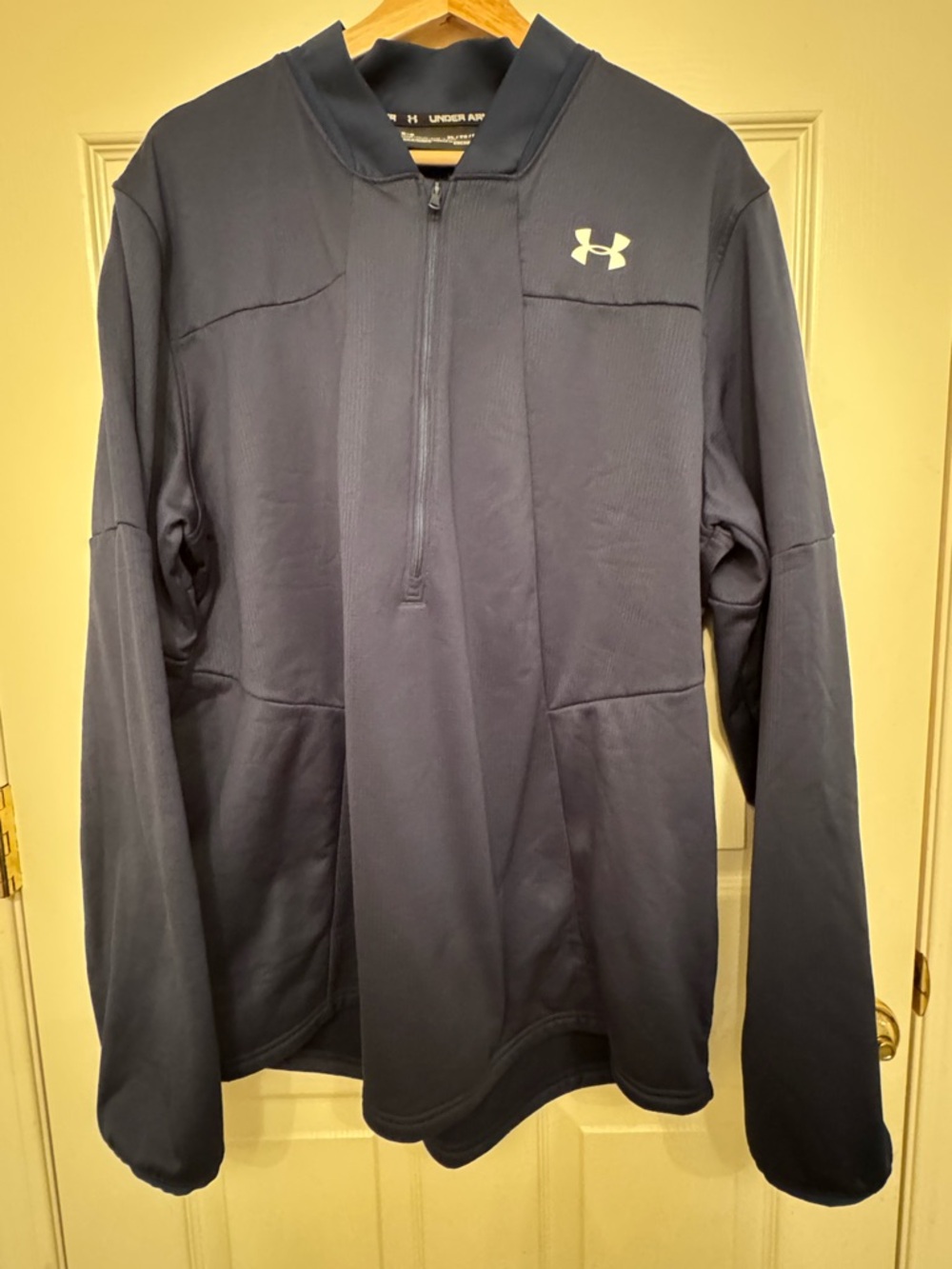 Under Armour Navy ColdGear Half-Zip Activewear Pullover Fleece